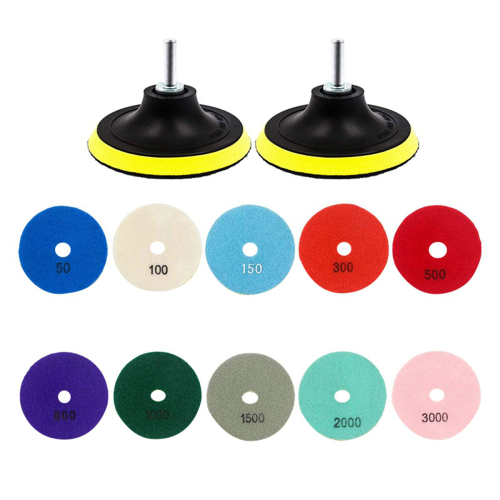 12Pcs 3 inch Diamond Polishing Pads Set for Stone Marble 1