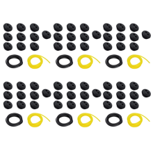 10 Pcs 2 Holes Fuel Tank Grommet Rubber with Fuel Line Pipe