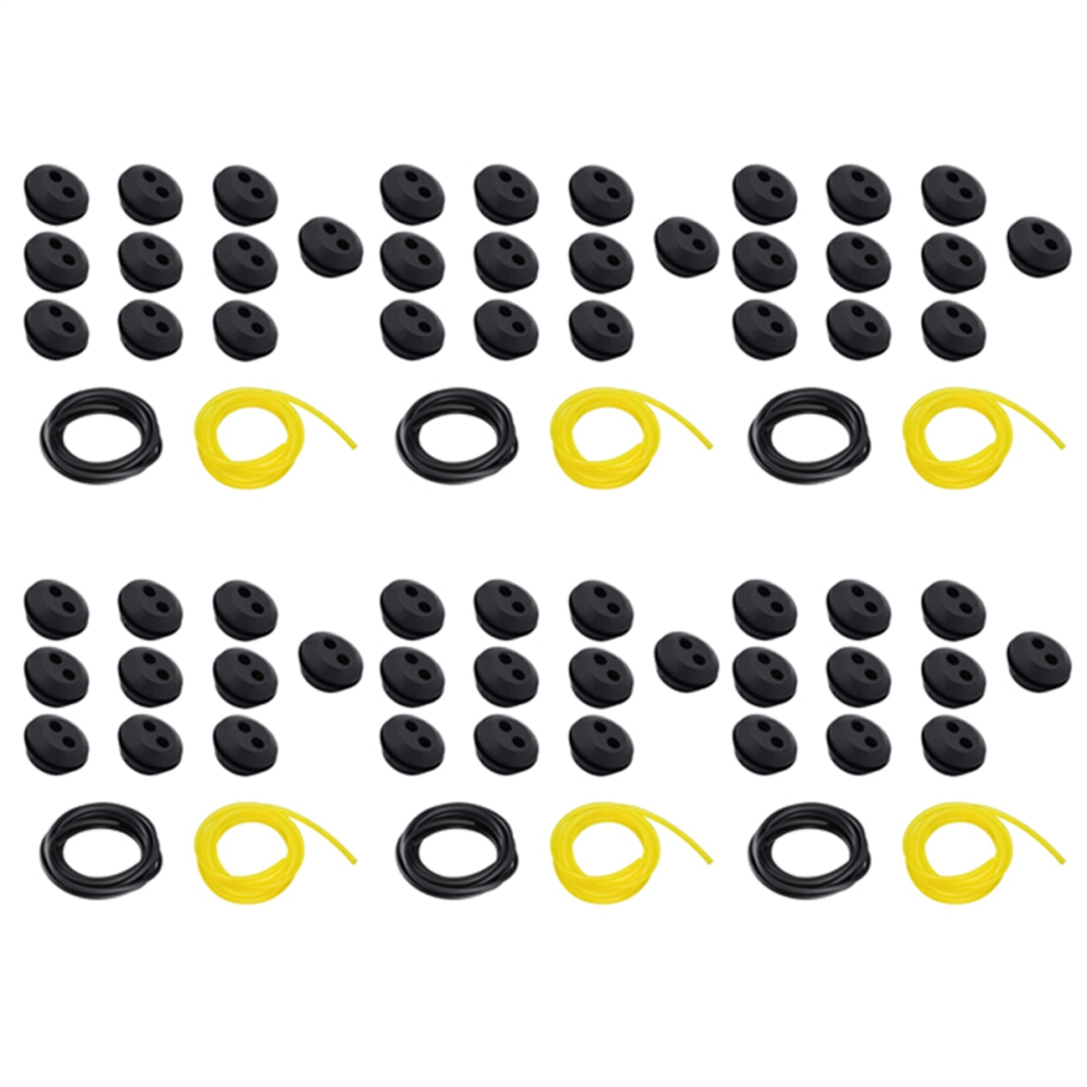 10 Pcs 2 Holes Fuel Tank Grommet Rubber With Fuel Line Pipe 4712751276776