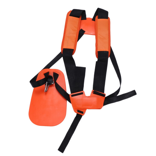 2X Double Shoulder Strap Grass Trimmer Brush Cutter Harness Yellow 2