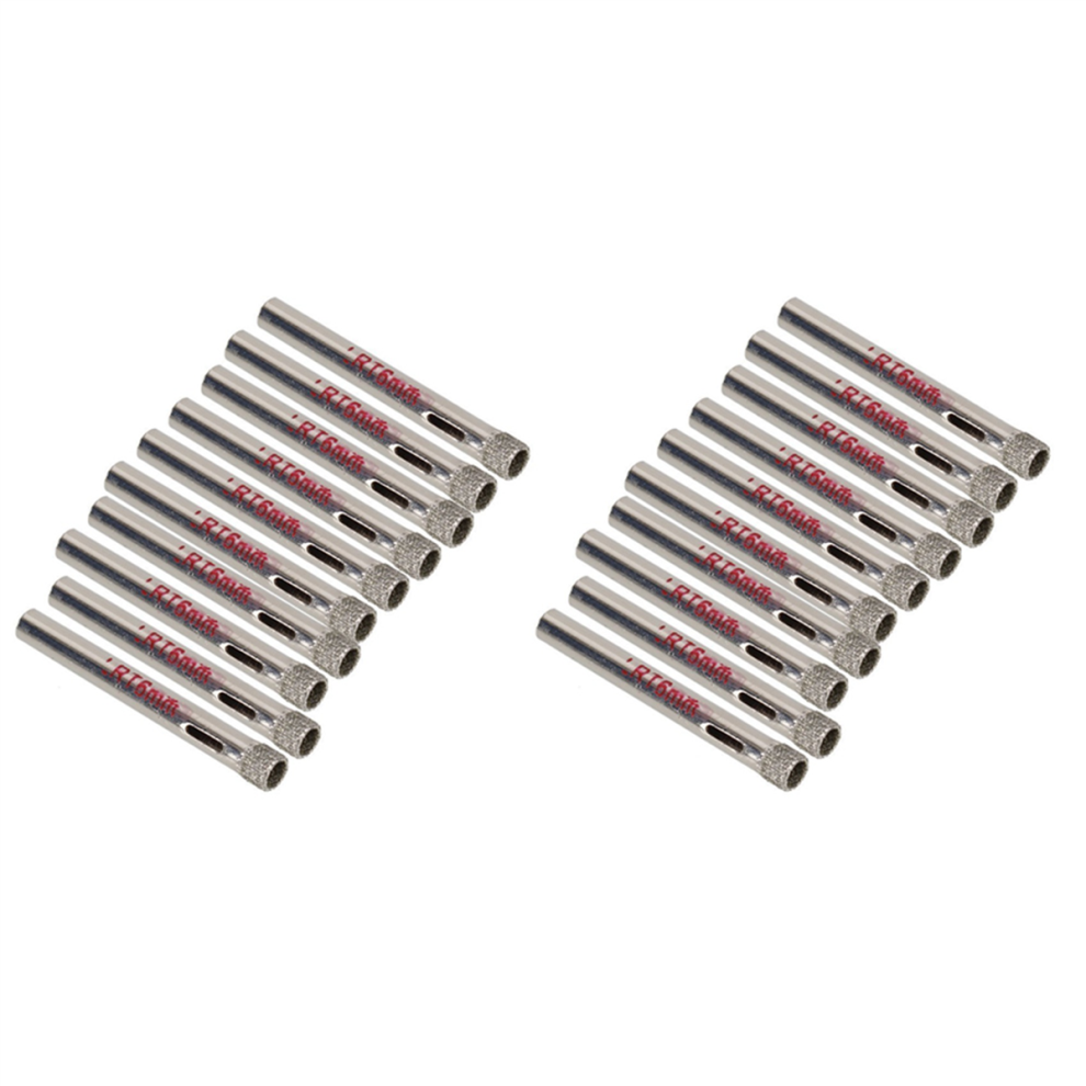 6Mm-Durchm Diamant Beschichtete Bohrer Glas Lochsaegen Packung Mit 10 4713001645809