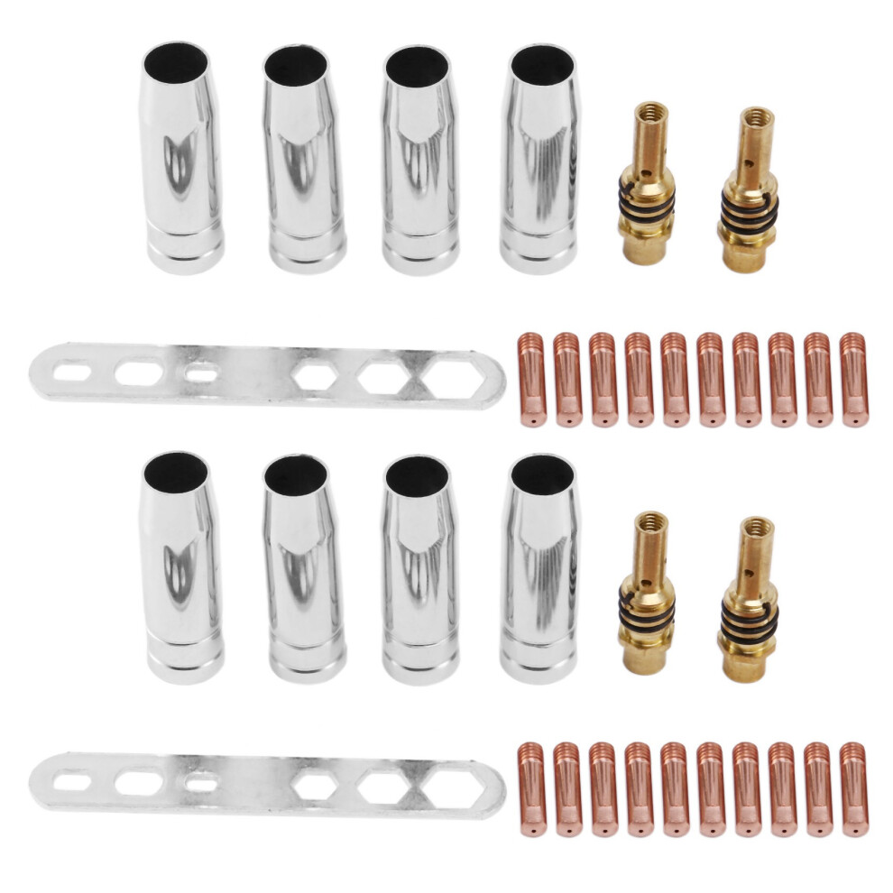 34Pcs/Set 15Ak Mig/ Welding Nozzle Contact Tips 0.8X25mm Set 4713001671747