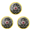 3X 150mm 5/16 Thread 52 Hole Loop Backing Pad Compatible with 1