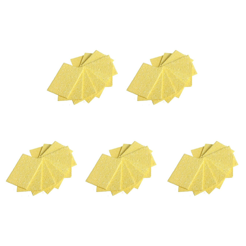 100 Pcs Soldering Iron Solder Tip Welding Cleaning Iron Sponge Pad