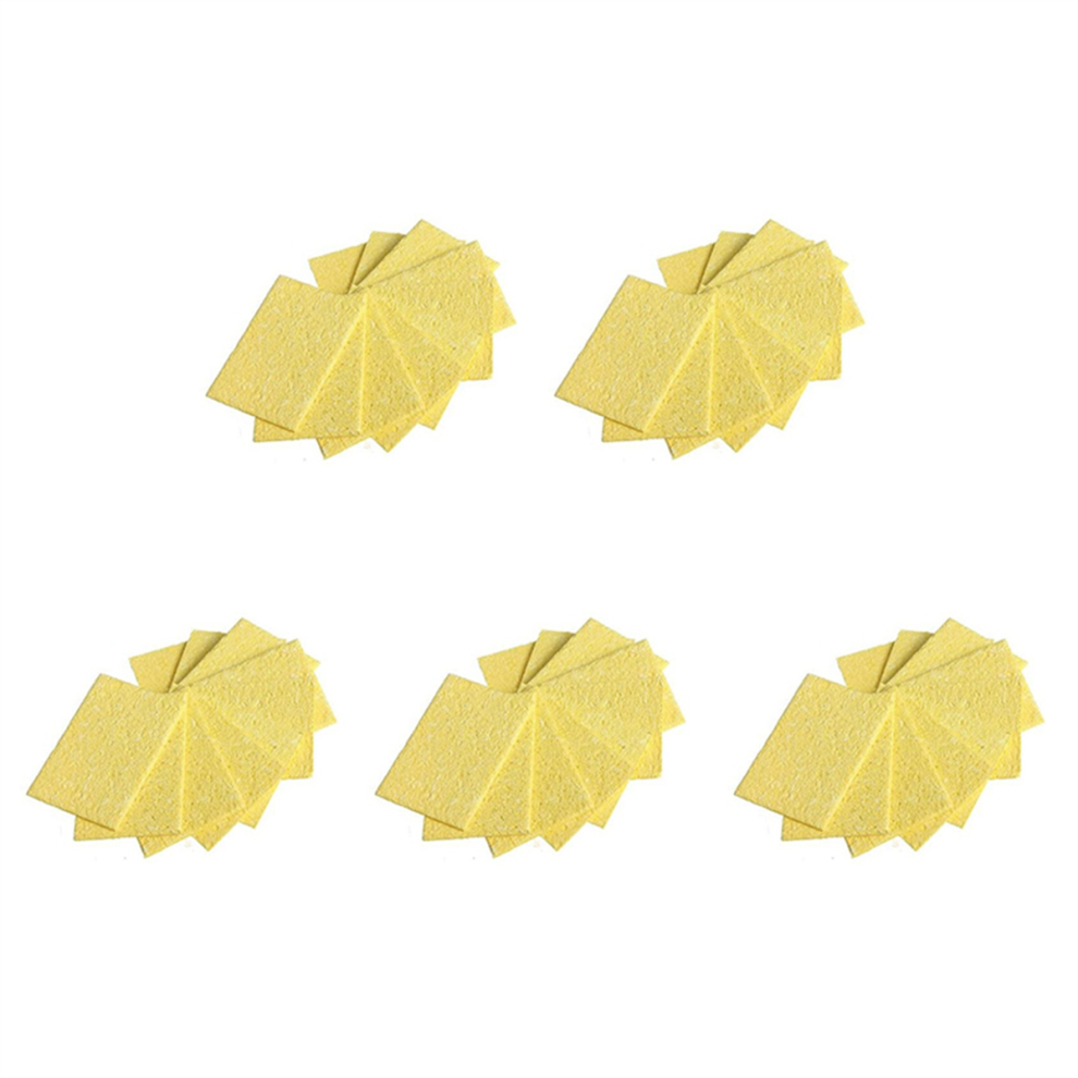 100 Pcs Soldering Iron Solder Tip Welding Cleaning Iron Sponge Pad 4713001650315