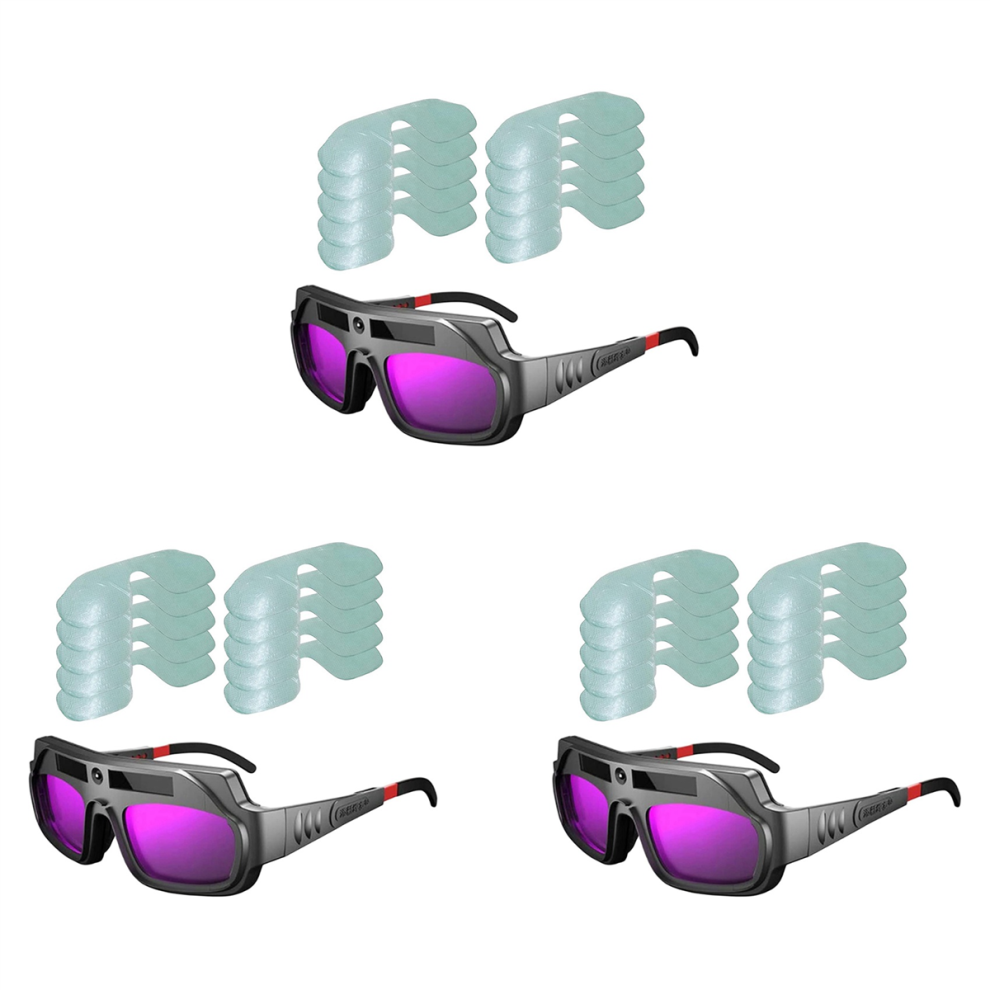 Auto Darkening Welding Goggles Anti-Scratch Large View Welder Glasses 4713001660888