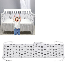 Paracolpi per lettino neonato Tipo 2 - Cotone puro, 131x30cm