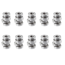 6002Z 15x32x9 mm blindado metal rodamientos de bolas 5 pcs,Plateado