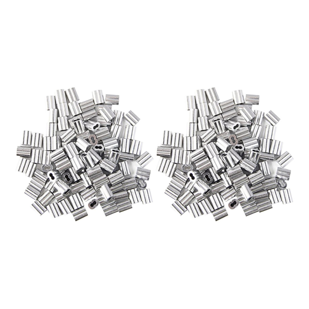 120X Aluminum Crimping Loop Sleeve For 2Mm Diameter Wire Rope 4713001663964