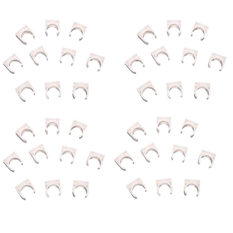 10 Pcs 20Mm Diameter White Pvc Water Supply Pipe Clamps Clips 4713001663896