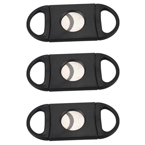 Oval-Shaped Cigar Cutter, Double Cut Blade