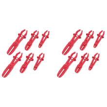 6 Pack Line Clamps Pinch Pliers for Brake Hoses, Radiator Hoses,Red