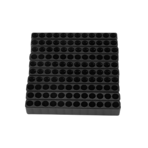 10pcs 12-Hole Screwdriver Bit Holder Black For Six Angle 6.35mm 1