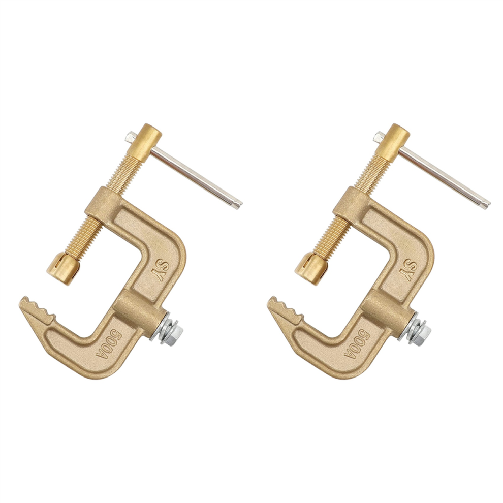Welding Ground Clamp, 500A Current G-Type Solid Brass Ground Clamp 4713001656522