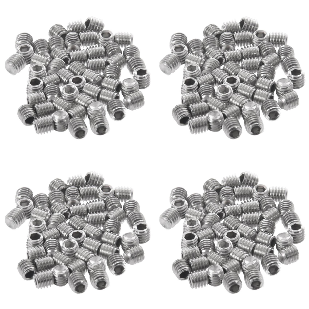 50Pcs M3x3mm Stainless Steel Hex Socket Set Cap Grub Screws Silver 4713001666231