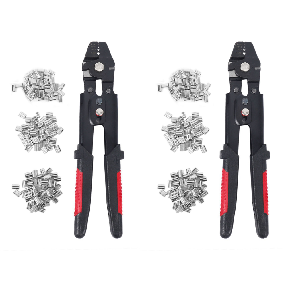 Wire Rope Crimping Tool Crimpers Fishing Plier With Crimp Sleeves Kit 4713001656539