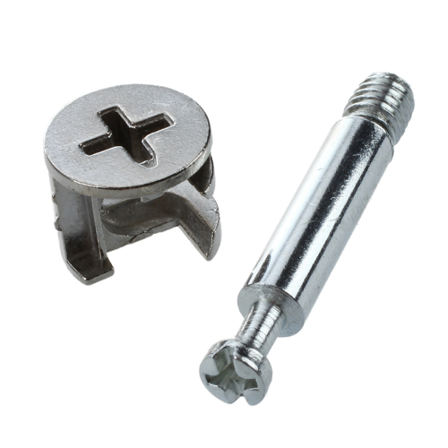 Furniture Cam Fitting with Dowel and Pre-Inserted Nut (Set of 5) 2