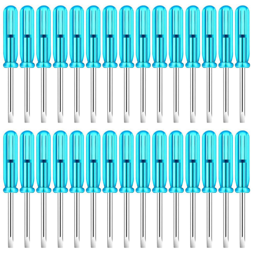 100 PCS Mini Slotted Screwdriver, 2.0mm Flat Head 45mm Length 1