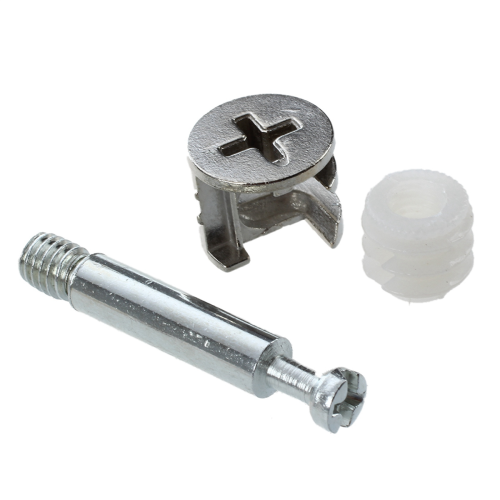 Furniture Cam Fitting with Dowel and Pre-Inserted Nut (Set of 5) 1