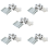 Furniture Cam Fitting with Dowel and Pre-Inserted Nut (Set of 5) 1