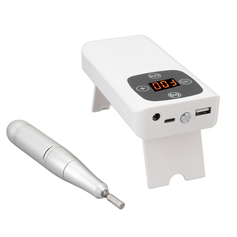 Rechargeable Nail Grinder 45000rpm with 9Pcs Lamp Beads & 2600mAh Battery