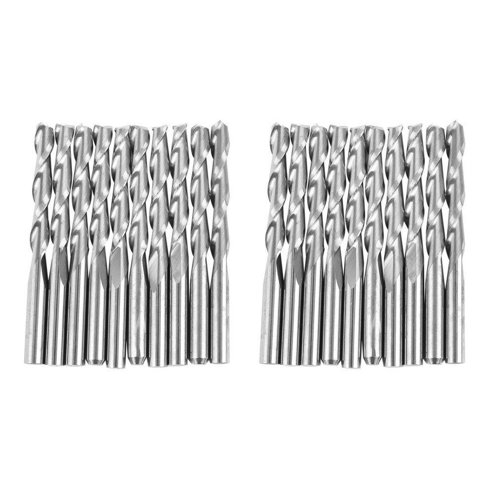 10X Carbide Cnc Double Two Flute Spiral Bits End Mill Router 4713001668983