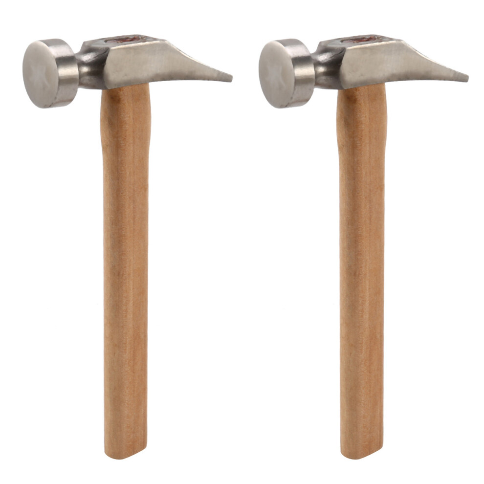 2Pcs Cobbler Shoe Repair Hammer Wood Handle Leather Work Shoemaking 4713001657956