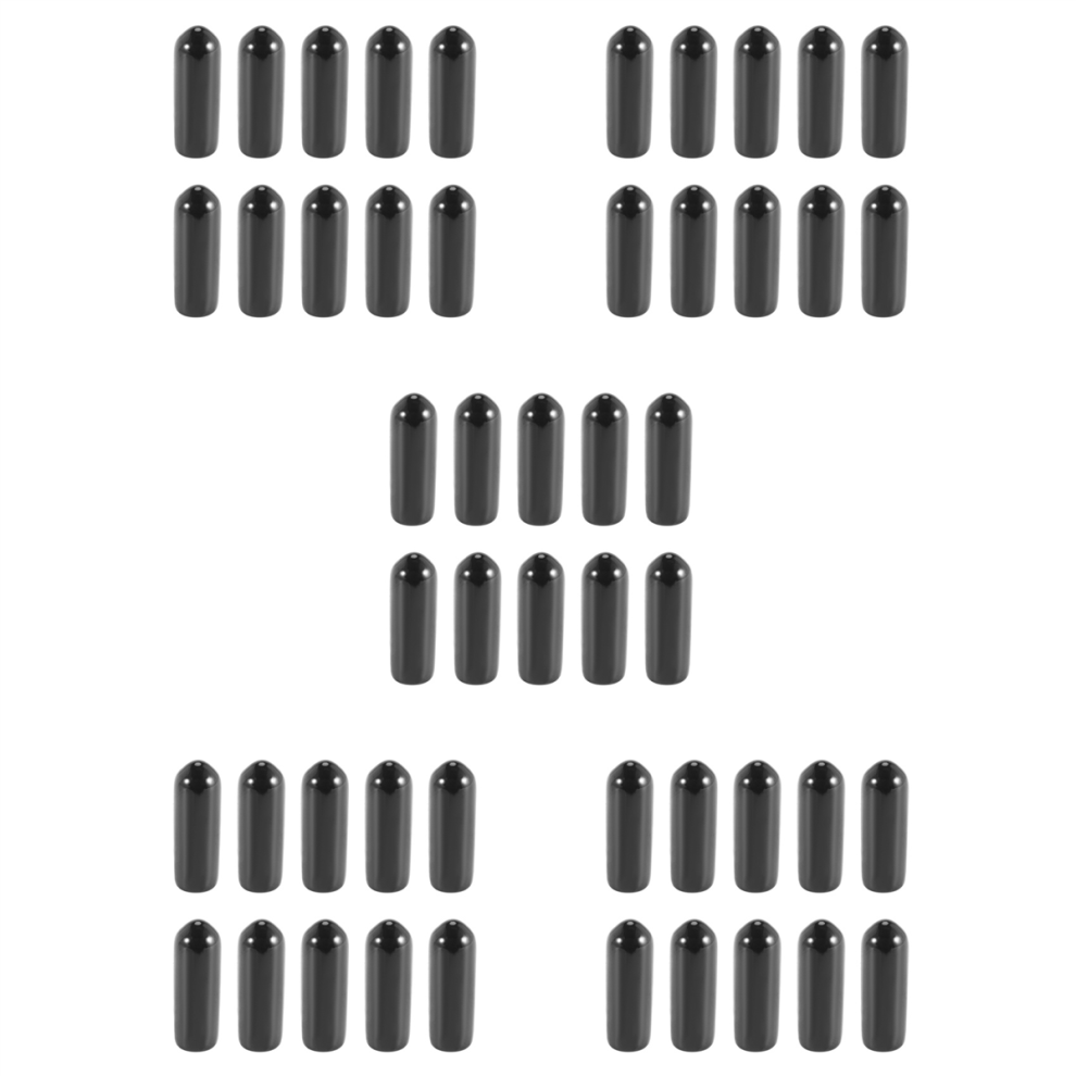 100Pcs Rubber End Caps 4Mm Id Pvc Round Tube Bolt Cap Cover Black 4713001680169