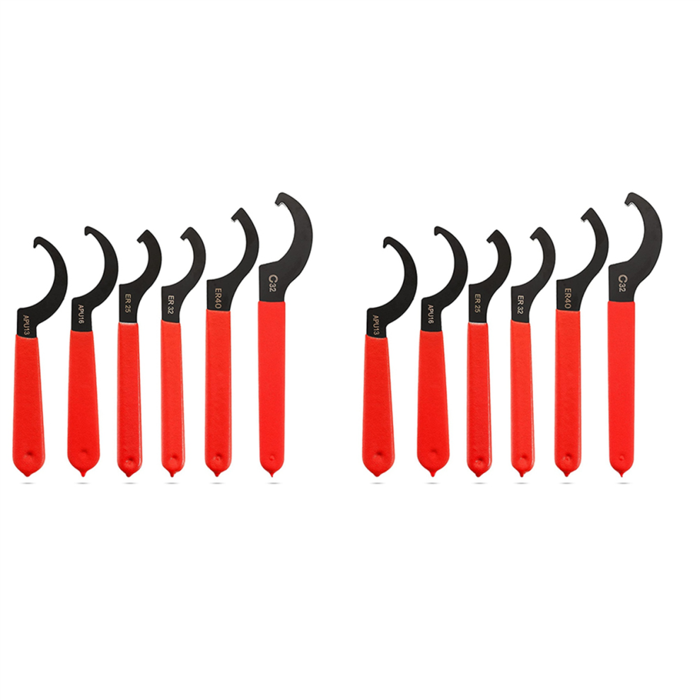 6 Pieces Spanner Wrench Set Adjustable Coilover Wrench Spanners Hook 4713001667269