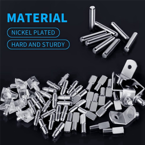 120Pcs Shelf Pegs Kit, 5 Styles Shelf Pins Shelf Support Pegs 2