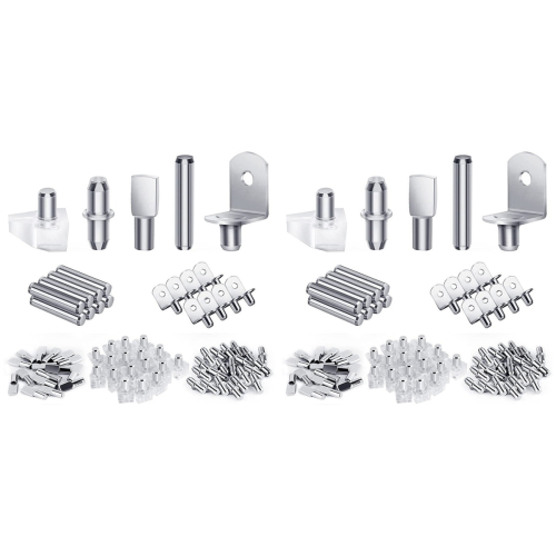120Pcs Shelf Pegs Kit, 5 Styles Shelf Pins Shelf Support Pegs
