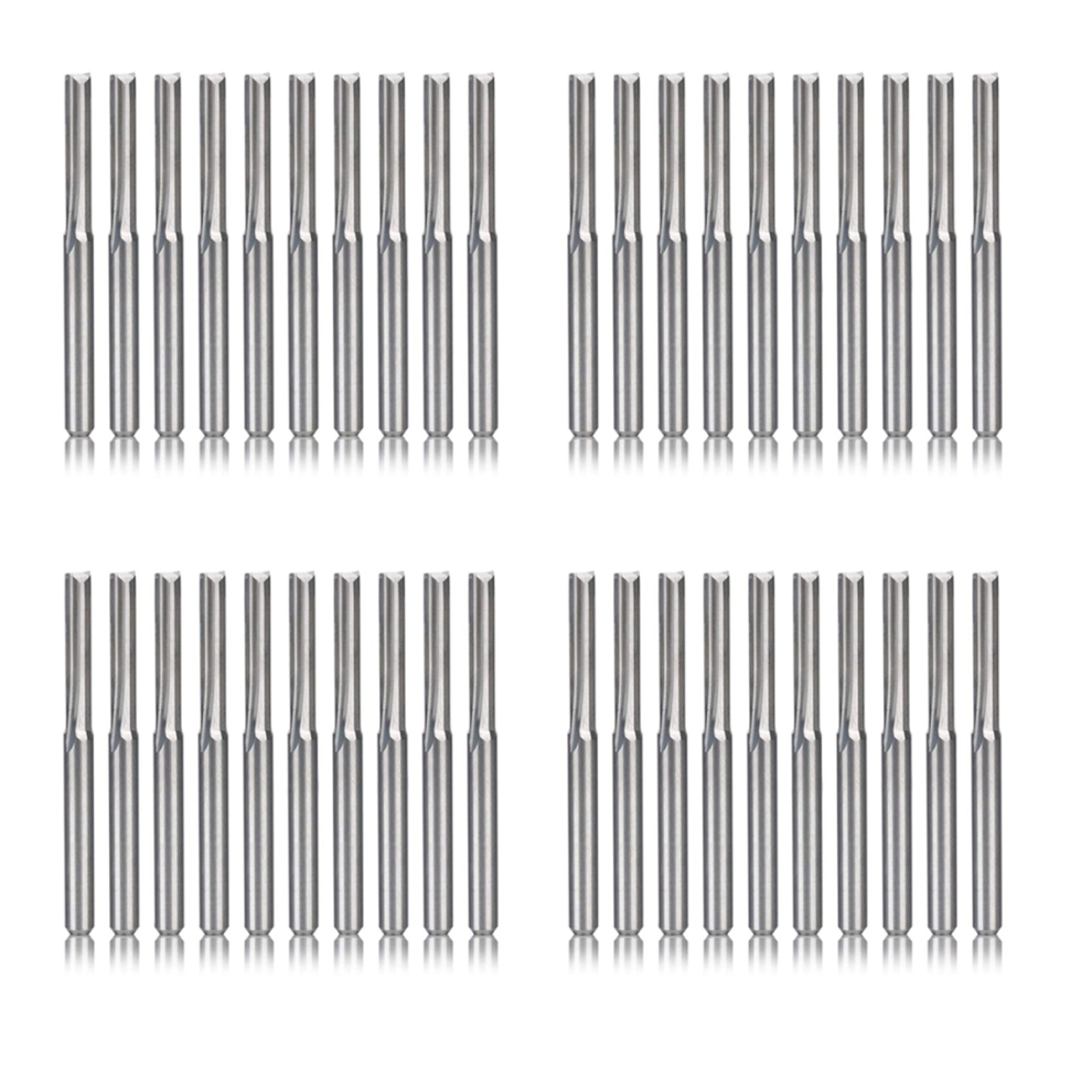 10Pcs 2 Flute Cnc Router Bits 3.175Mm Milling Cutter For Wood Plastic 4713001668884