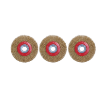 3X Wire Brush Wheel for Bench Grinder+Reducers Adaptor Rings,5inch