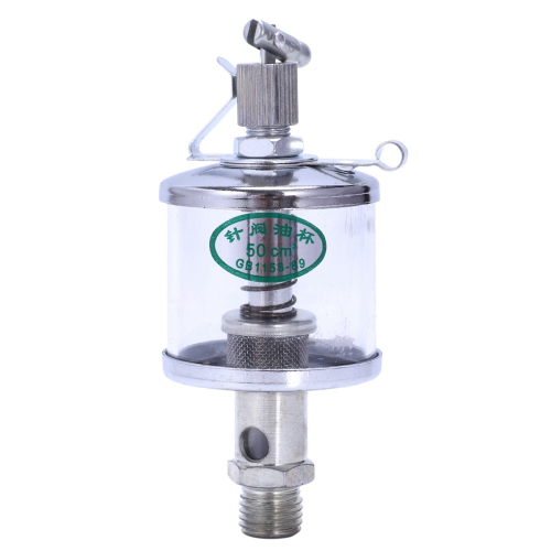 50mL Engine Machine Lubricator Oil Drip Feed Oiler Clear+Silver 1