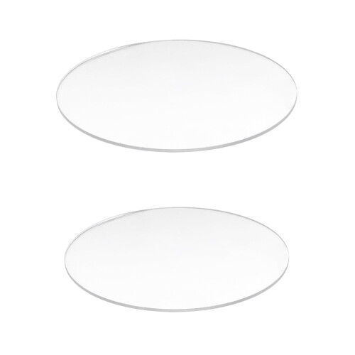 Transparent 3mm thick Mirror Acrylic round Disc Diámetro:60mm
