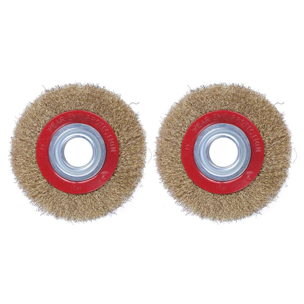 Wire Brush Wheel For Bench Grinder+Reducers Adaptor Rings,6Inch 150Mm 4713001684525