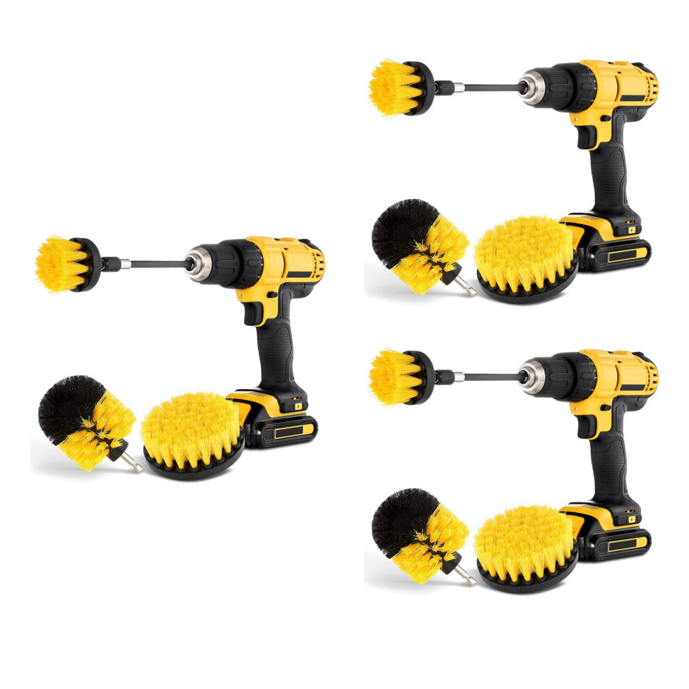 4Pcs Combinate Power Scrubbing Brush For Car Cleaning 4713001685287