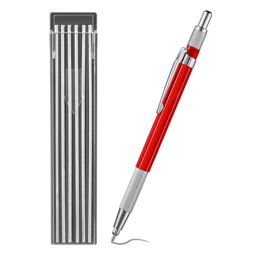 Welders Pencil with 12PCS Refills, Fabrication, Red 1