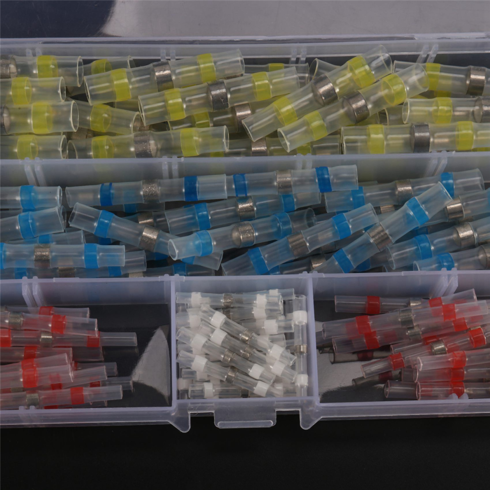 Self Solder Heat Shrink Butt Connectors With Solder,Sleeves(130Pcs) 4713001684075