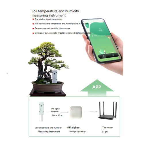 Tuya Zigbee Wireless Soil Moisture Meter Temperature Humidity Tester 1