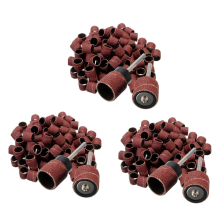 100 Pieces 1/2 pouce Polissage Bande Abrasif + 2x Mandrin Rotatif