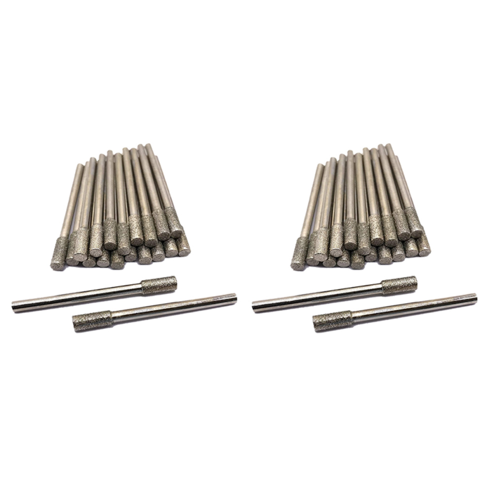 20 Pcs Diamond Grinding Bits 4Mm For Most Rotary Tool Bit Grinder 4713001603076