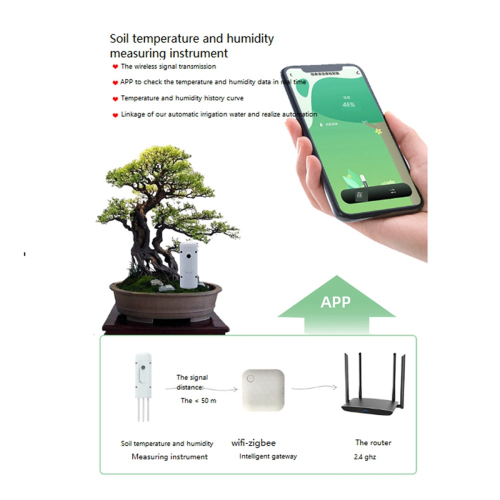 Tuya Zigbee Wireless Soil Moisture Meter Temperature Humidity Tester 1
