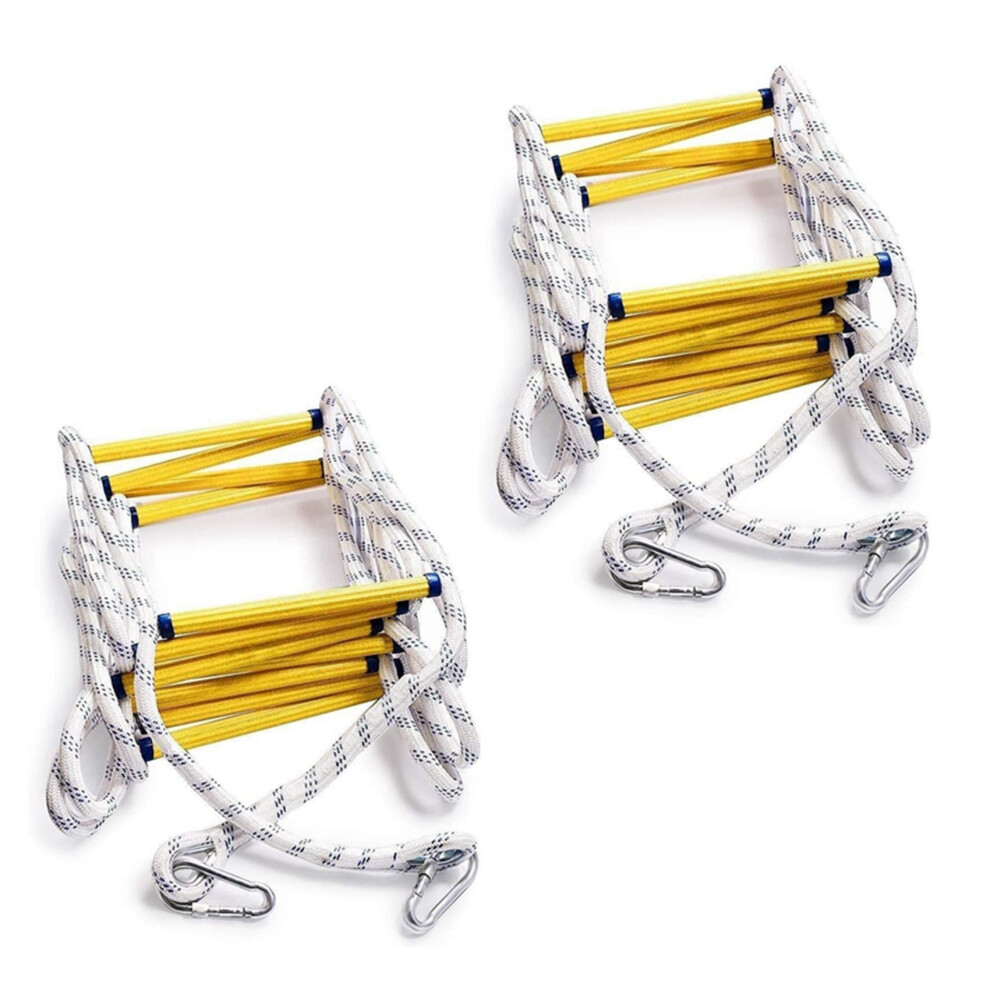 2X 6.5Ft Flexible Ladder Rope Ladder Insulated Ladder Rescue Ladder 4713231966637