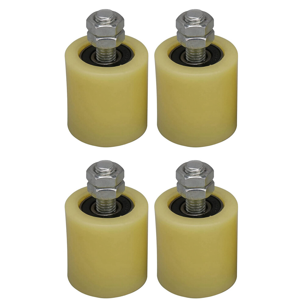 2Pcs Nylon Steel Flat Roller Wheel 6201 M12 Screw For Sliding Gate 4713231965968