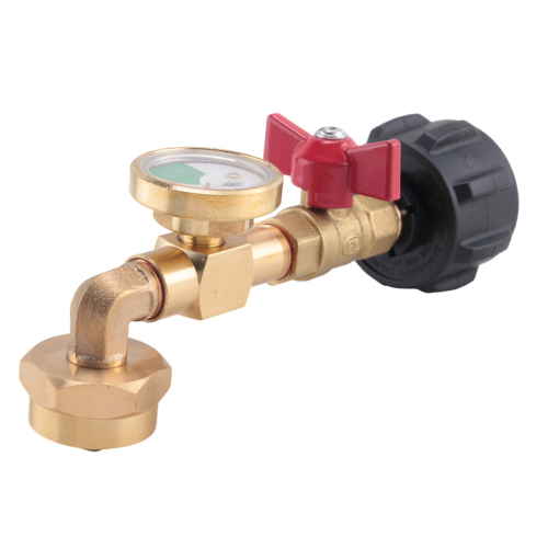 2X Propane Refill Adapter with Valve And Gauge, Fill 1 Lb Bottles 1
