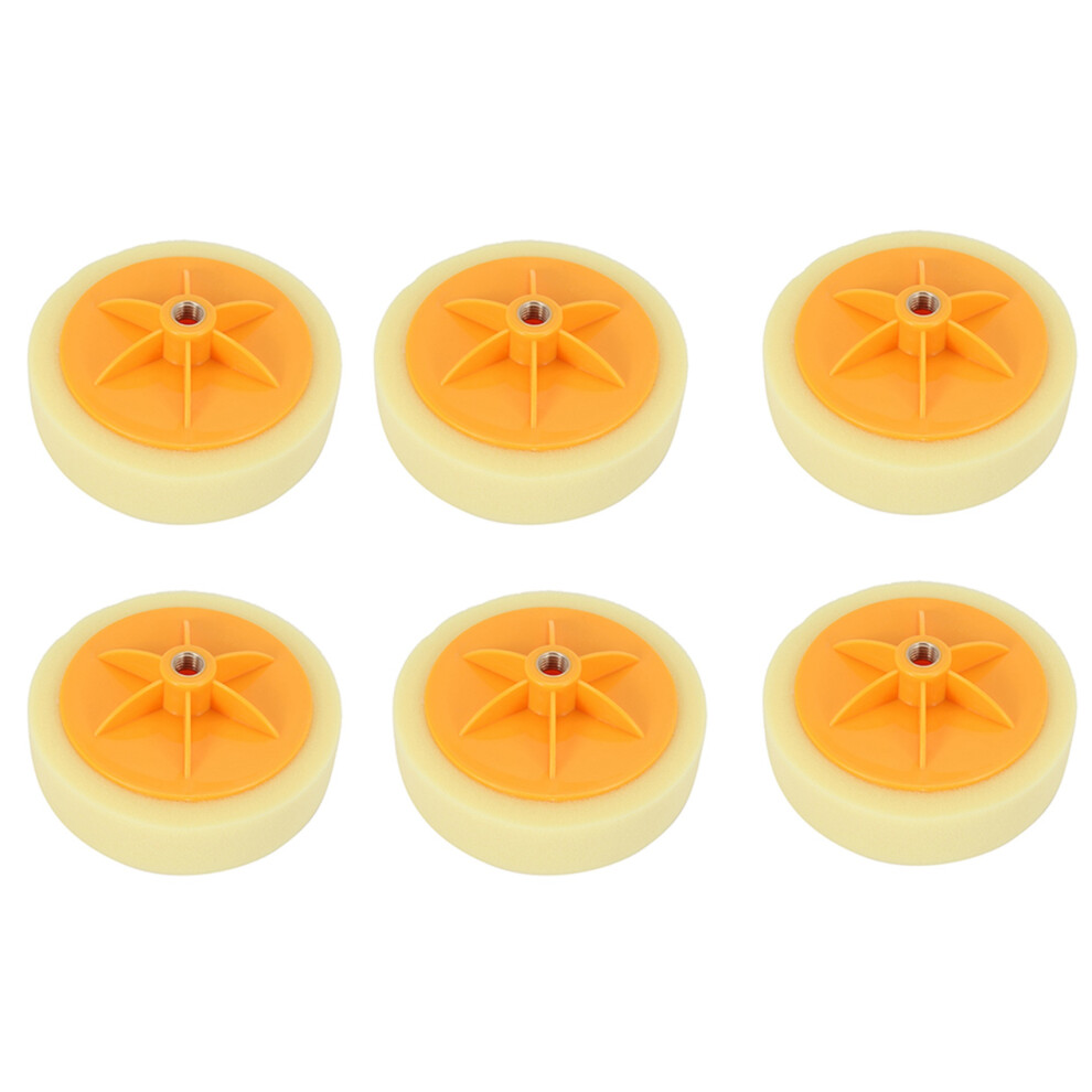 6 Inch/15Cm Car Polishing Waxing Pad Sponge M14 Wheel Tool Yellow 4713231959639