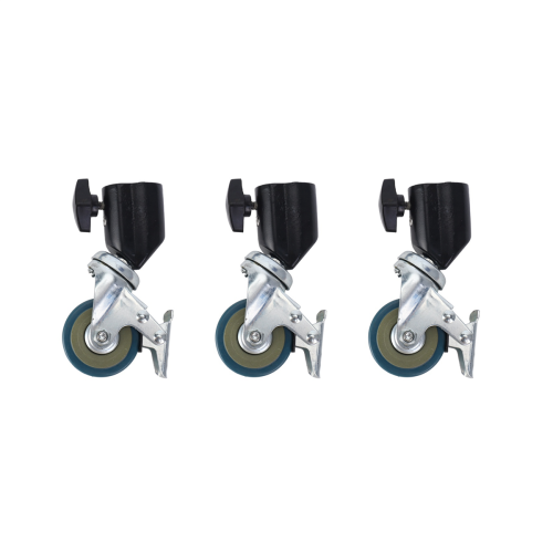 3PCS 22mm Universal Caster Tripod Pulley for Light Stands/Studio Boom 1