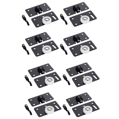 4Pcs/Set Iron Wardrobe Cabinet Wheel Cabinet Sliding Door Roller Set
