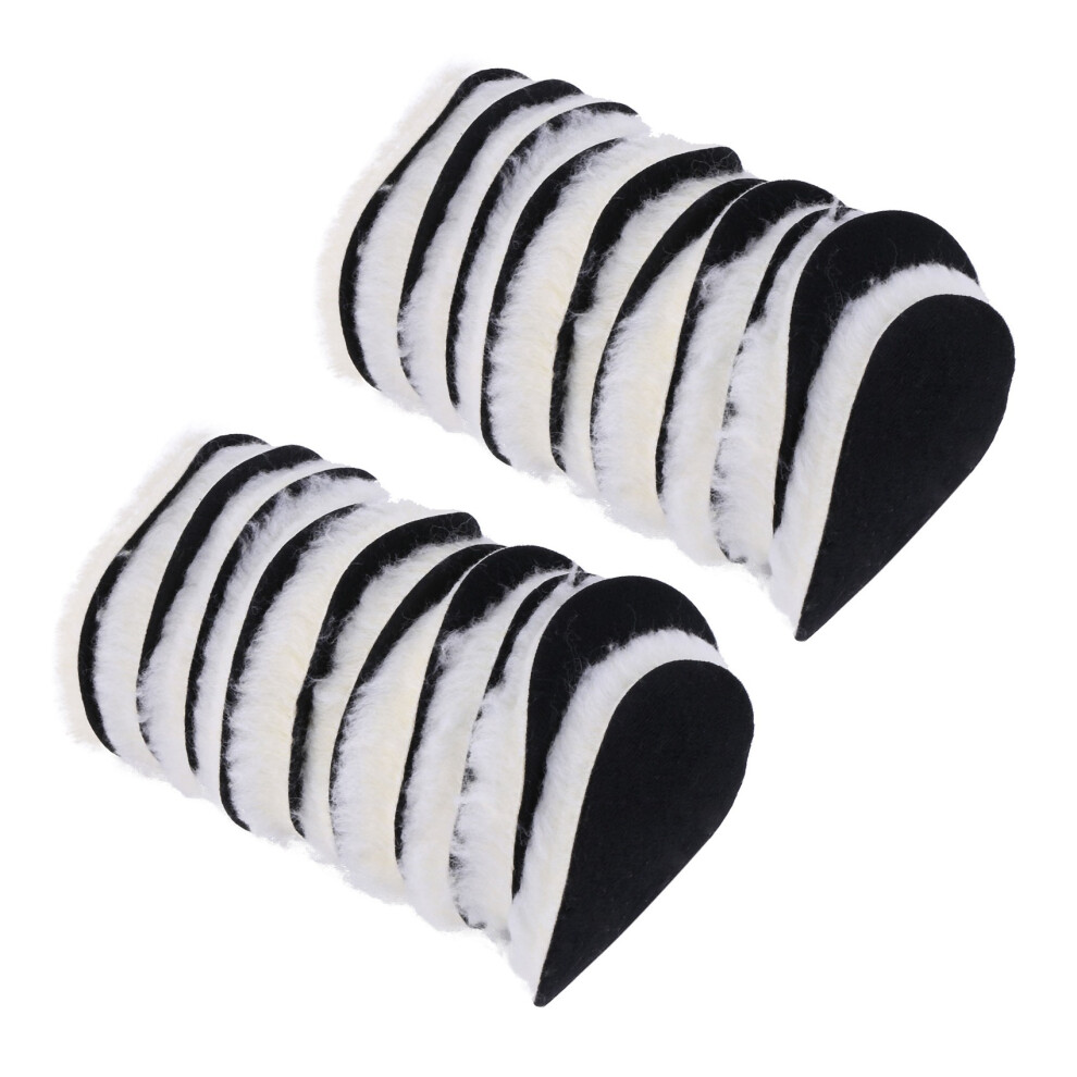 20 Pcs 125 Mm Car Polish Waxing Pads Paint Care Wool Polishing Pad 4713231959523
